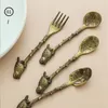 Coffee Scoops Tea Mixing Spoon Creative Forest Bird Zinc Alloy Kitchen Gadgets Retro Gift For Bar Party Tableware