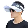 Berets Sommermänner Retractable Visor Sonnenhut Korean Alphabet leerer Top Sonnenschutzmittel atmungsaktivem Fischereiverstellbarer Eimer Unisex 230823