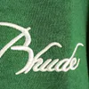 Survêtements pour hommes Hommes Femmes Classique Broderie Rhude Ensembles Vert Bleu Rouge Noir Sweat À Capuche Surdimensionné Pantalons De Survêtement Tenues Polaire À L'intérieur Tags 230823