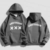 Erkek Hoodies Amsterdam Hoodie Erkekler Unisex Sweatshirt Sıradan Büyük Boy Boyutu Siyah Marka Kaliteli Giyim Sokak Giyim Uzun Kollu