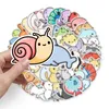 50 PCS Cartoon Animal Stickers Waterproof Decorative Mobile Diary Decorative PVC