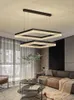 Chandeliers Modern Living Room Led Chandelier Luxury Transparent Hanging For Hall Bedroom Dining Table Kitchen Black Decoration