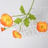 Decorative Flowers 4 Head Artificial Poppy Silk Party Wedding Bridal Bouquet Decoration Garden Outdoor