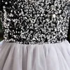 Girl Dresses Gray Sequins Elegant Evening Dress Full Sleeves V-Neck Simple Pleat Ball Gown Floor-Length Party Flower B1795