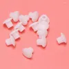 ボウルズプロモーション！ 5mm dia穴のためのプラスチックの丸いカバーネジcap蓋の白い100pcs