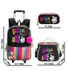 Zaini da 16 pollici 3 pezzi Set Kids School Trolley Borse Bagna per zaino in ruota con borsa da pranzo a ruote 230823 230823