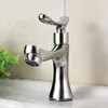 Rubinetti del lavandino da bagno singolo rubinetto a freddo flusso aerato in ottone in ceramica spool elettroplacatura per il controllo della temperatura del flusso casa