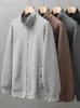 Bluzy męskie 23003 w stylu America ciężka bawełniana bawełniana bluza Męscy wiosna jesienna moda stała stojak na kolor prosty podstawa