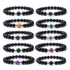 8mm Bright blu nero Occhi malvagi naturale Stone Tiger Eye Ametista Bracciale per donne Coppia Gioielli