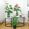 Fiori decorativi in ​​plastica decorazioni per la casa verde piantatrici piante artificiali piante di tartaruga foglie facrina bonsai pentola vegetazione in vaso realistica