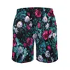 Men's Shorts Roses Print Board Leisure Oversize Beach Floral Abstract Pants