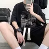 Survêtements pour hommes tenue surdimensionnée t-shirt été à manches courtes deux pièces ensemble respirant pantalon de tenue décontractée harajuku streetwear vêtements de sport 230823