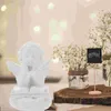 Décorations de jardin filles poupées bébé ange ornements extérieur résine chérubins et support décor blanc Figurine artisanat lumière luxe