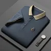 Mens Polos Summer Casual Polo Shirts Men Business Luxury Brand Fashion Kort ärm Male Spring High Quality Clothing 230823