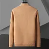 Men's Sweaters 2023Fall Solid Color Alphabet Embroidery Pattern Knitting Cardigan Man Long Sleeve Slim Sweater Garment Coat 3Colour 230823