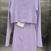 Robe décontractée pour femmes, ensemble deux pièces, robe Simple tricotée, col licou, manches longues, Cardigan tricoté