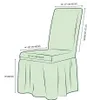 Okładki krzesełka 1PCS Cover z spódnicą elastyczne rozciąganie naciągu na przyjęcie weselne Bankiet Universal Protector