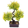 Fiori decorativi piante finte esterne Artificial Falso falso Bonsai Green Tree Plastic Office