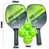 Squashschläger, Pickleball-Paddel, leichtes Set mit tragbarer Tragetasche, 4 Bälle für Indoor-Outdoor-Übungen, 230824