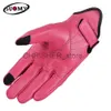 Guanti da ciclismo SUOMY Guanti da moto da donna in pelle retrò Lady Pink Guanti da bicicletta elettrici Moto Luvas Da Motocicleta Guanto da ciclismo x0824