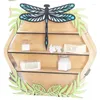 Decorative Plates Butterfly Crystal Shelf Bathroom Bedroom Wooden Dragonfly Essential Oil Wall Decoration Aesthetic Room Decor Shelves