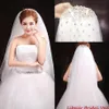 New High Quality Bridal Veils New Arrival Sequined Sparkly Crystals Tulle White Bridal Cheap Wedding Veil Wedding Accessories Fing296v