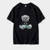 Herren T -Shirts Sommer Casual Bear Muster Hemd Männer / Frauen amerikanische Streetstyle -Paar T -Shirt Lose Clothers