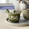 Flacons de hanche théière à poignée latérale de Style japonais fleur de cerisier petite capacité en céramique urgente Vintage préparation de thé unique