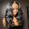 250% densitet 100% Raw Human Hair 360 Full Spets Wig Natural Color Body Wave HD Transparent spets frontala peruk Middle DEL GLUELESS