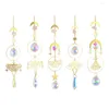 Tuindecoraties Crystal Wind Chimes Butterfly Mot Prisms Metal Light Catcher Windbell ornamenten