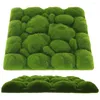 Flores decorativas 2 PCs Mat Mat Artificial Moss Painel Micro paisagem plantas internas decoram a cena de espuma de grama simulada de parede