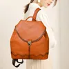 Sacs d'école A4 haut de gamme pleine fleur tanné végétal en cuir véritable noir marron femmes sac à dos peau de vache femme dame fille sac de voyage M3301