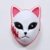 Party Masks Demon Slayer Tanjirou Mask Sabito Mascarilla Anime Makomo Cosplay Masques Halloween Costume Mascaras LED