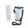 Sublimering vit tom 20 oz mager tumbler tote dykduk neopren flaskhylsor med justerbar rem drickshandtag av vatten koppar bärar ärmskydd