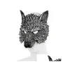 Masques de fête Halloween 3D Masque de loup Cosplay Masque d'horreur Accessoires de décoration GC1412 Drop Livraison Maison Jardin Fournitures de fête Dhuoy