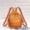 School Bags Nesitu High Quality Coffee Yellow Orange Black Genuine Leather Cowhide Women's Backpack Lady Girl Female Shoulder Bag M9898