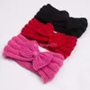 Autumn Winter Infant Baby Knitted Hairband Bowknot Headband Candy Color Headwrap Kids Warm Headbands Children Hair Accessory 12 Colors