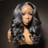 Perruque Full Lace Wig 250% naturelle, cheveux 100% bruts, couleur naturelle, Body Wave, HD, Transparent, partie centrale, sans colle, densité 360