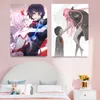 Gemälde moderner klassischer Anime -Liebling in der Franxx -Leinwand Malerei Wandkunst Bilderbildplakat und Druck für Kinder Schlafzimmer Wohnkultur Geschenk 230823