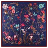 Sarongs 130cm Luxury Brand Design Floral Big Square Scarf Twill Silk Women Kerchief Scarves For Ladies Fashion Shawl Echarpe 230823