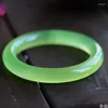 Bracelet rond en Jade vert Fruit pour femmes, bijoux fins, pierre naturelle, jadéite du Myanmar, avec certificat, bracelets en Jades de birmanie