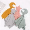 30 cm Nyfödd våffla stickad säkerhetsfilt kanin Animal Baby Wrap Muslin Swaddle filtar mjuka andningsbara barn täcke