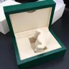 Boîte verte qualité vert foncé boîte de montre cadeau Woody Case montres livret cartes étiquettes et papiers montres Boxes221P