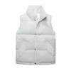 Men's Vests Autumn And Winter Vest Jacket Outerwear Solid Black White Single Breasted Water-Resistant Sleeveless Coat Clothing