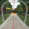 Party Decoration Heart Form Brud Arch Frame Bakgrund Cherry Blossom Flower Stand Door Wedding Props281T