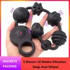 Slip Mutandine 42 cm Super Lungo Butt Plug con 3 Palline Anali Vibranti Perline in Silicone per Uomini Gay Donne Coppie Giochi di Sesso Erotici Gioca 230824