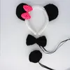 Party Favor Black White Panda Headband Hair Band Animal Ear Cosplay Accessories For Kids Children Adult S Gift Halloween