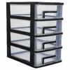 4 lådor förvaringslådor och personlig arrangör 1Set av containrar för förvaring av hantverk Syningstillbehör Stationary (Black HKD230812