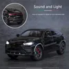 Diecast Model Car 1 24 Urus Bison SUV Alloy Sports Car Model diecasts Metal Off-Road Vehicles Car Model Simulation Sound and Light Kids Toysギフト230823