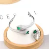 Bangle Designer Diamond Snake Bracelet plateado de joyas de oro de 18 k